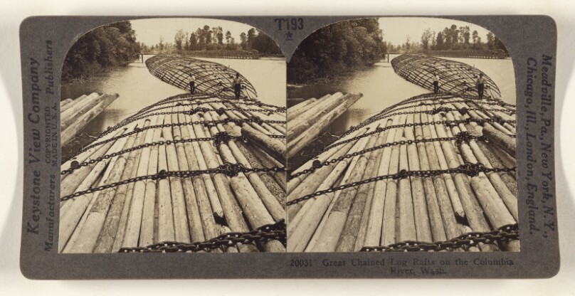 Great Chained Log Rafts on the Columbia River, Wash.