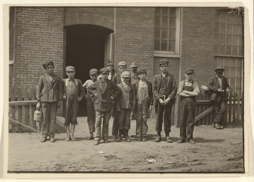 [Mill Workers Outside Mill, Massachusetts]