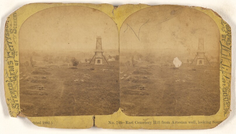 East Cemetery Hill from Artesian well, looking South.