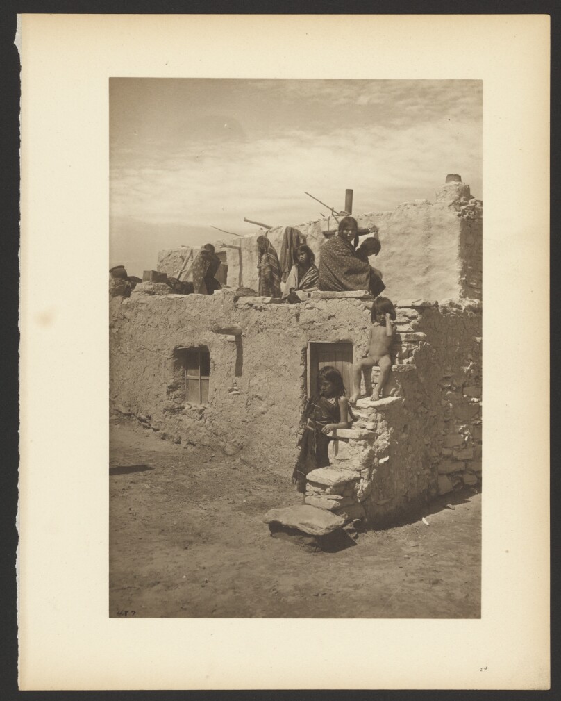 [Oraibi Women and Children on House-Top]