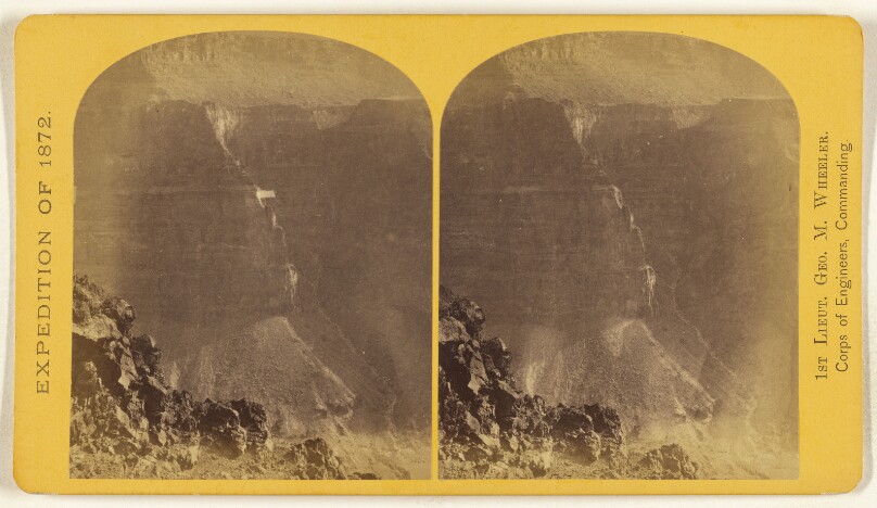 The Grand Canon of the Colorado, near the foot of To-ro-weap Valley. A view of the south wall of the gorge...opposite bank.