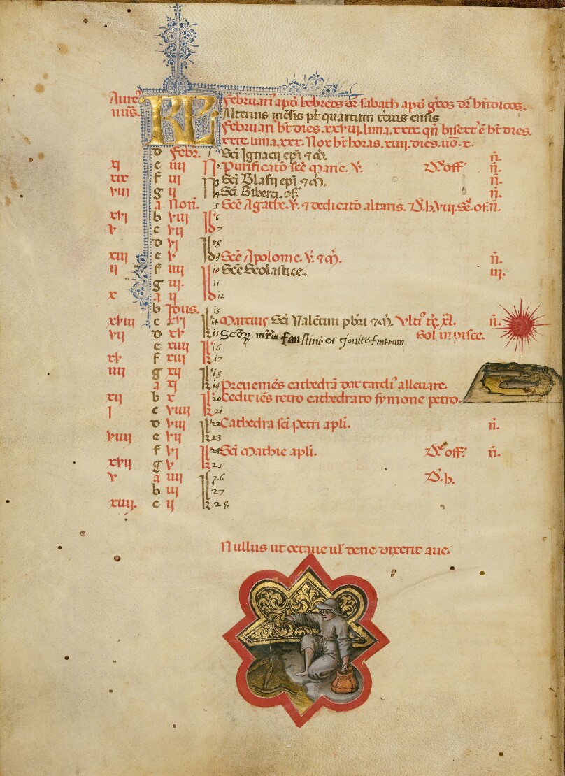 A Man Fishing; Zodiacal Sign of Pisces