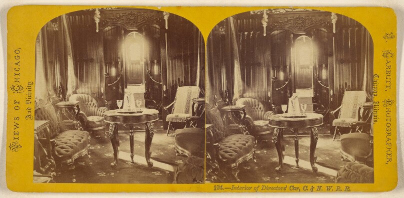 Interior of Directors' Car, C. & N.W.R.R.