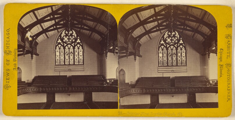 Interior First Baptist Church. [Chicago]