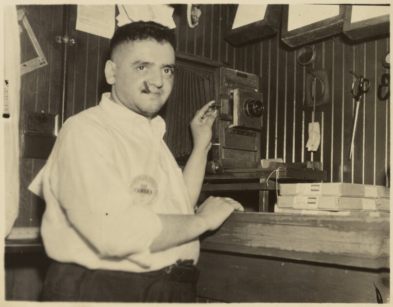 Weegee at Acme Newspictures, Hollywood, California