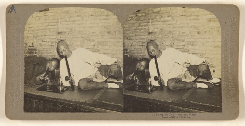 In an Opium Den. Canton, China.