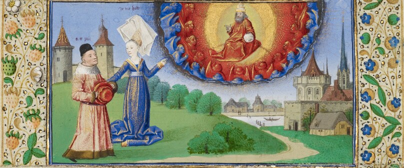 Philosophy Instructing Boethius on the Role of God