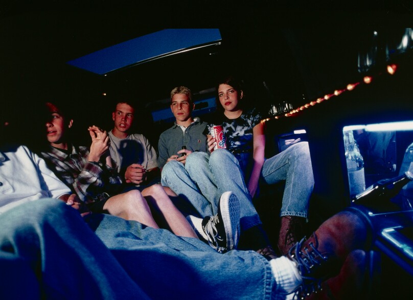 Andrew, Mike, Ari, and Jamie en route to a Red Hot Chili Peppers Concert for Adam's 17th Birthday, Encino