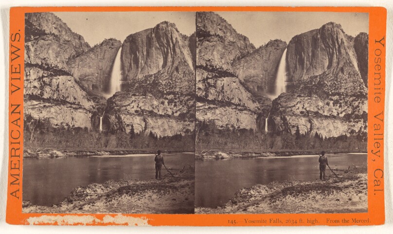 Yosemite Falls, 2634 ft. high. From the Merced.