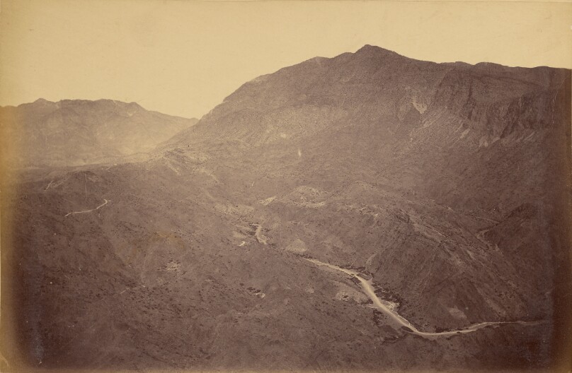 General View of Khyber, from Sarkai Hill looking towards Ali Musjid, taken before advance