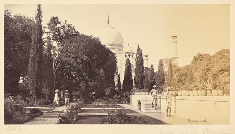 Agra; The Taj, from the Walk near the Fountain