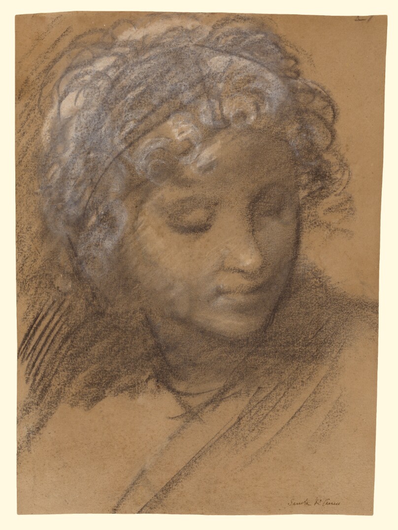 Head of a Female Figure (recto); Female Nude (verso)