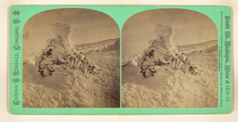 Lizzie Bourne's Monument, railway beyond. [Mt. Washington, N.H.]