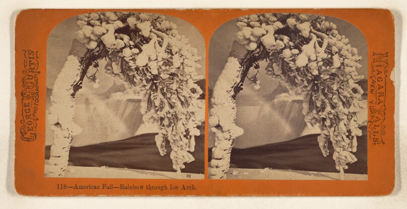 American Fall - Rainbow through Ice Arch. [Niagara Falls, N.Y.]