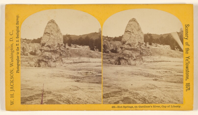 Hot Springs, on Gardiner's River, Cap of Liberty.
