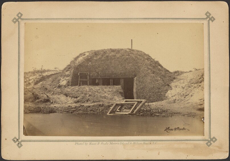 [Morris Island, South Carolina. Bombproof for telegraph operator in trenches]