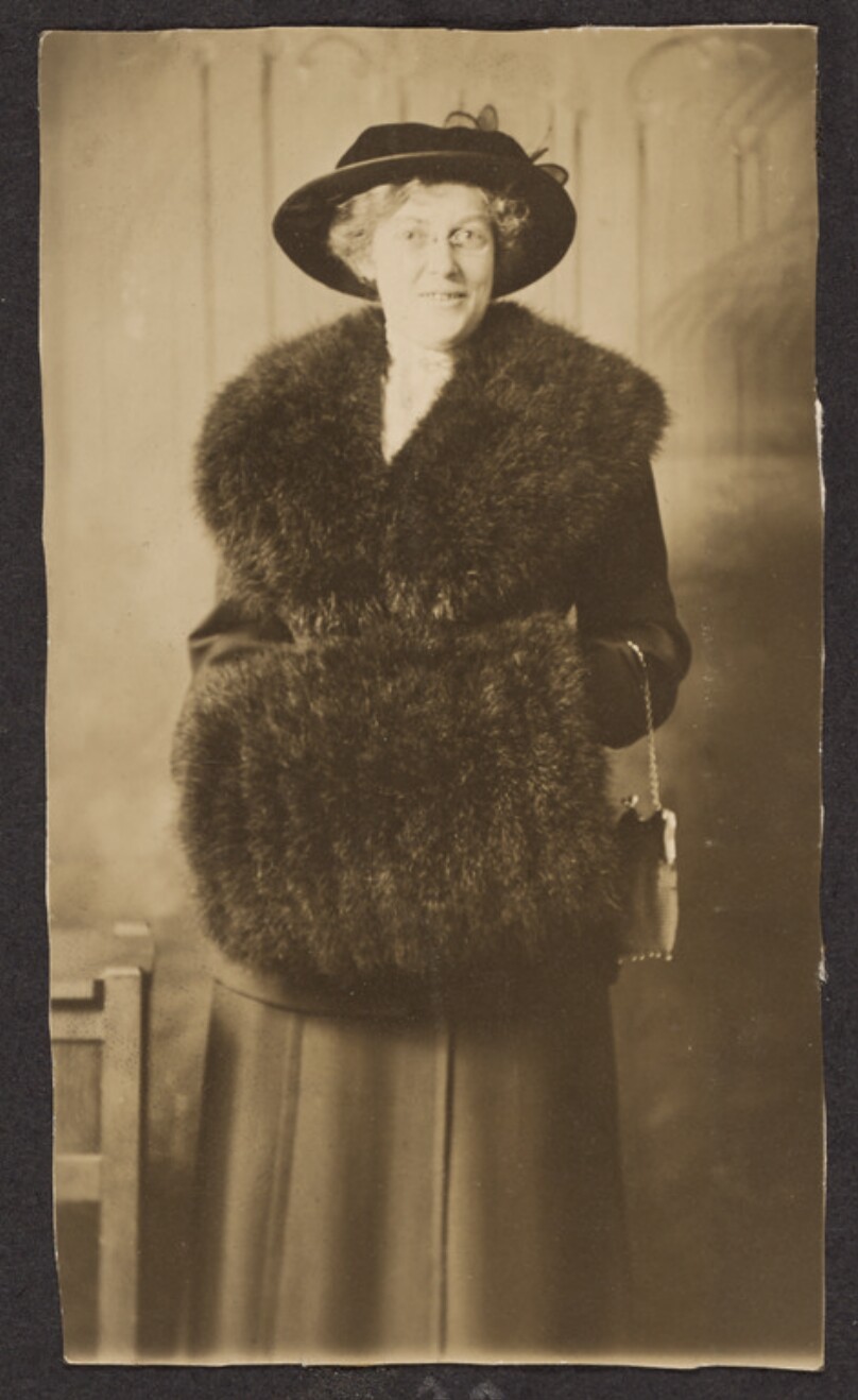 [Woman wearing fur]