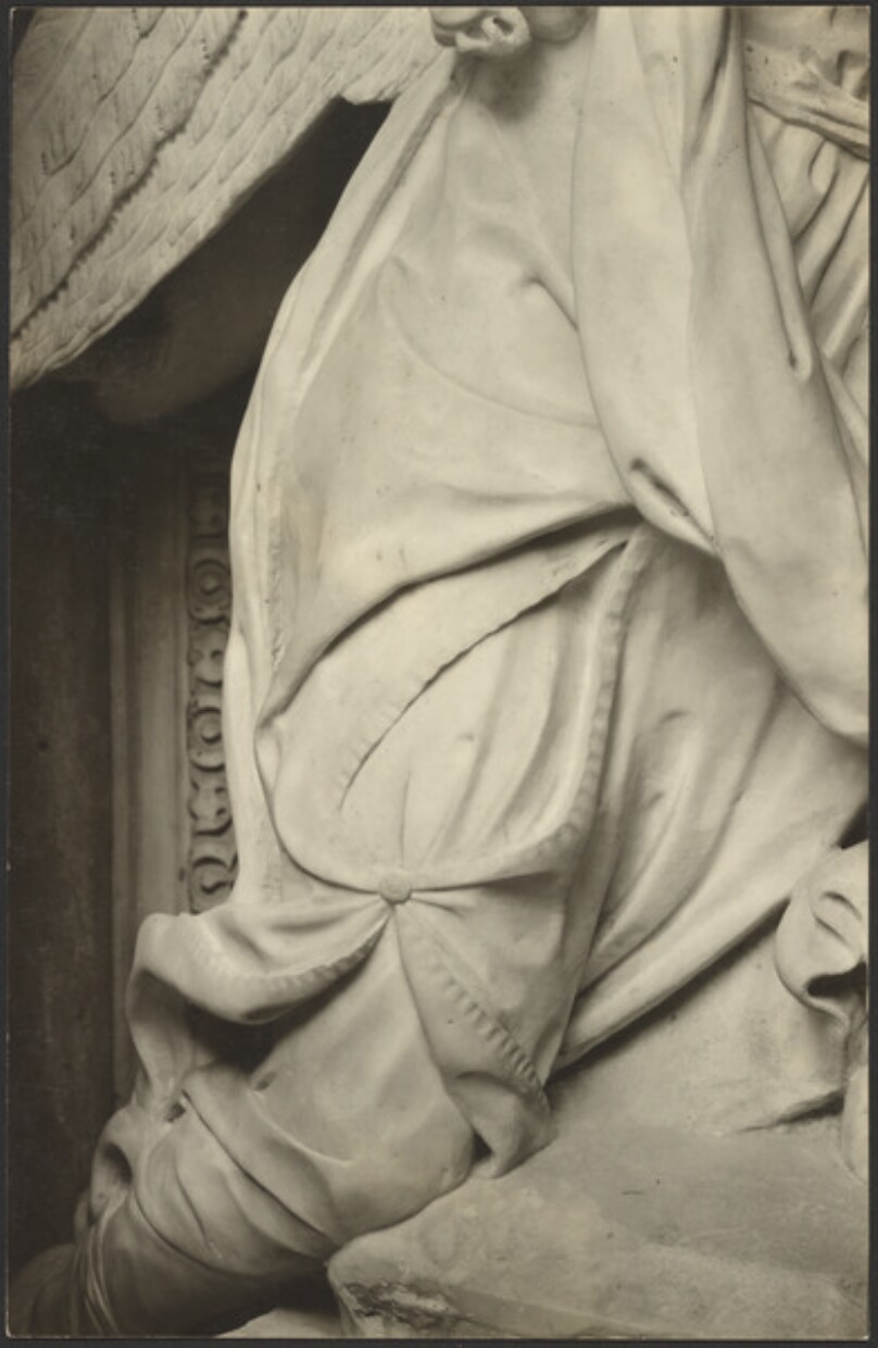 Drapery of Angel with Crown by Bernardo Rossellino.