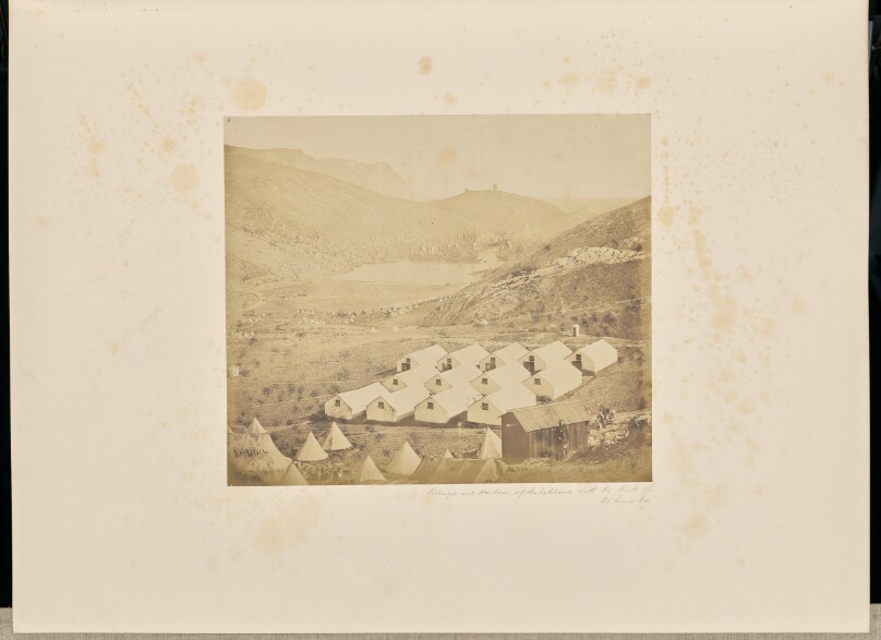 Village and Harbour of Balaklava with the Huts of the Guards