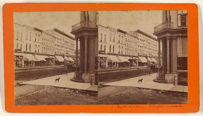 The Morton House. G[rand] Rapids, Monroe str.