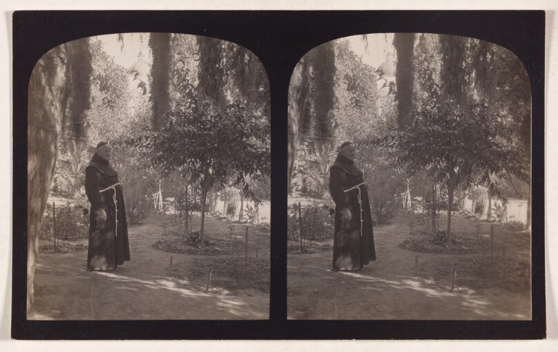 In Old [illeg.] Gardens, Santa Barbara Mission Cal.