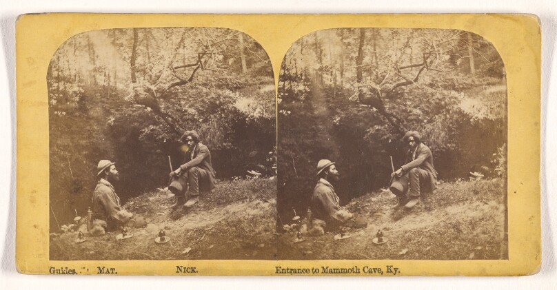 Guides. Mat. Nick. Entrance to Mammoth Cave, Ky.