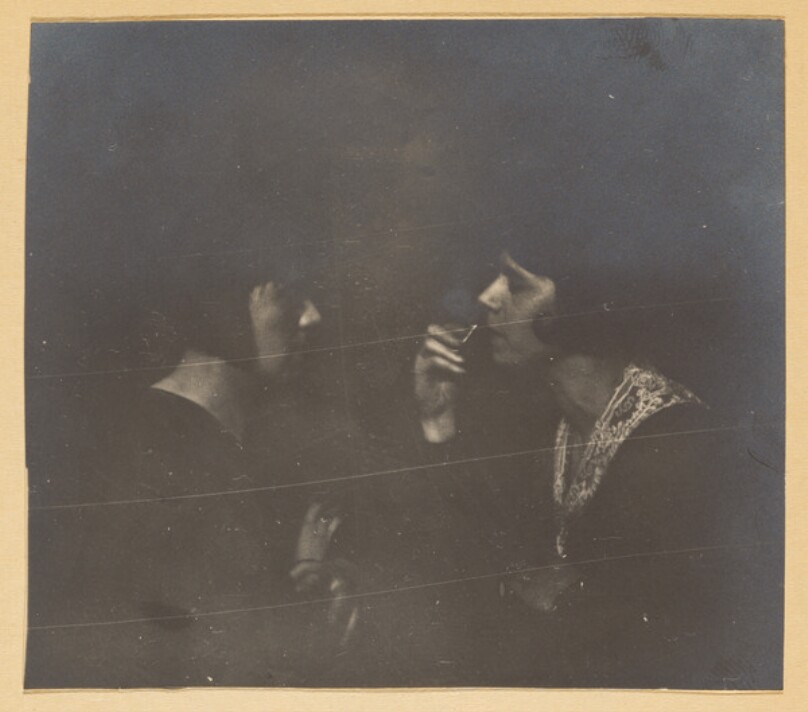 [Two women, face to face]
