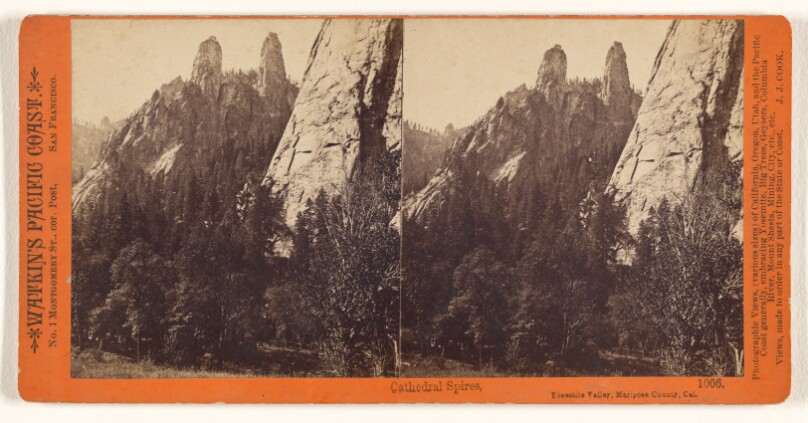Cathedral Spires, Yosemite Valley, Mariposa County, Cal.