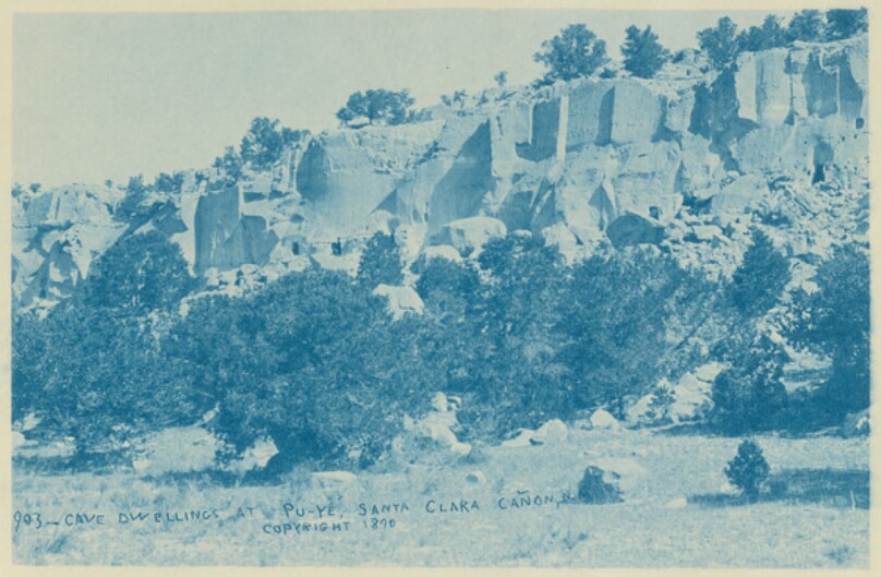 Cave dwellings at Pu-ye, Santa Clara Canon, NM