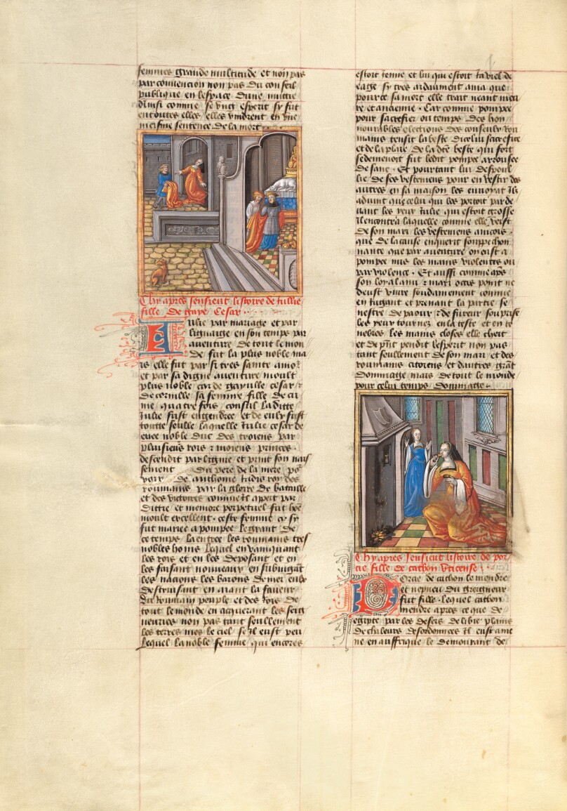 The Death of Julia, the Wife of Pompey the Great; Portia, the Wife of Decius Brutus, Dying by Suicide
