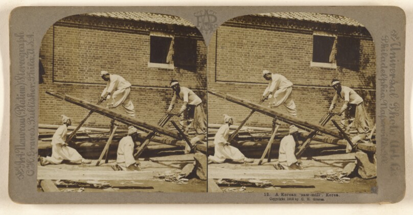 A Korean 'saw mill', Korea.