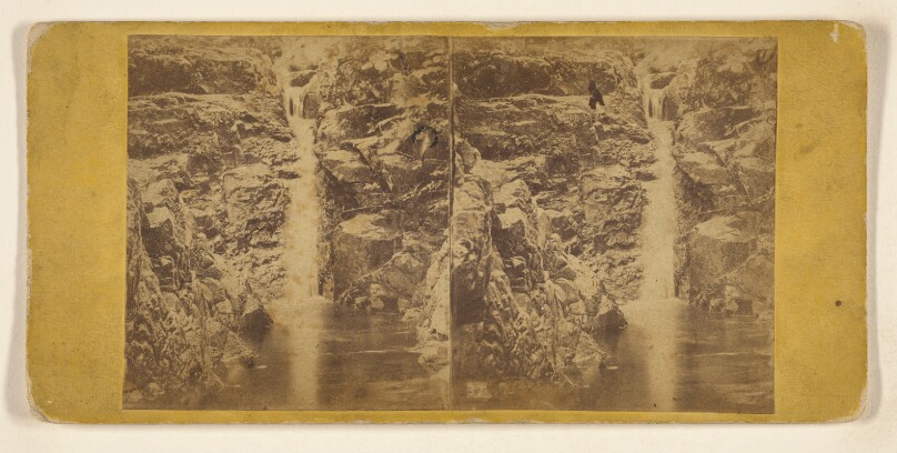 White Mountain Views. Cascade in Crawford Ravine. No. 2. This and two other beautiful Cascades were only discovered late in....1858...