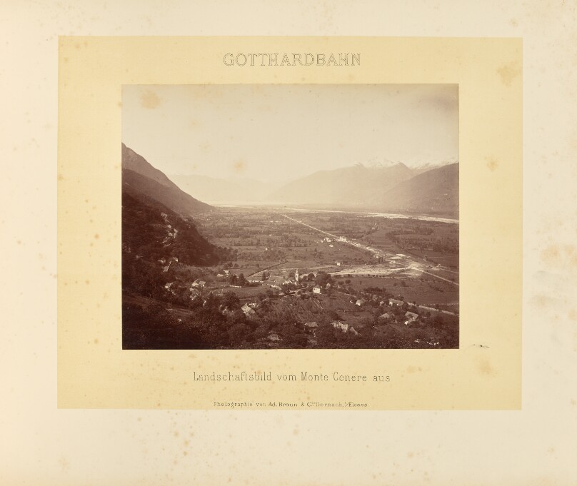 Gotthardbahn: Landschaftsbild vom Monte Cenere aus