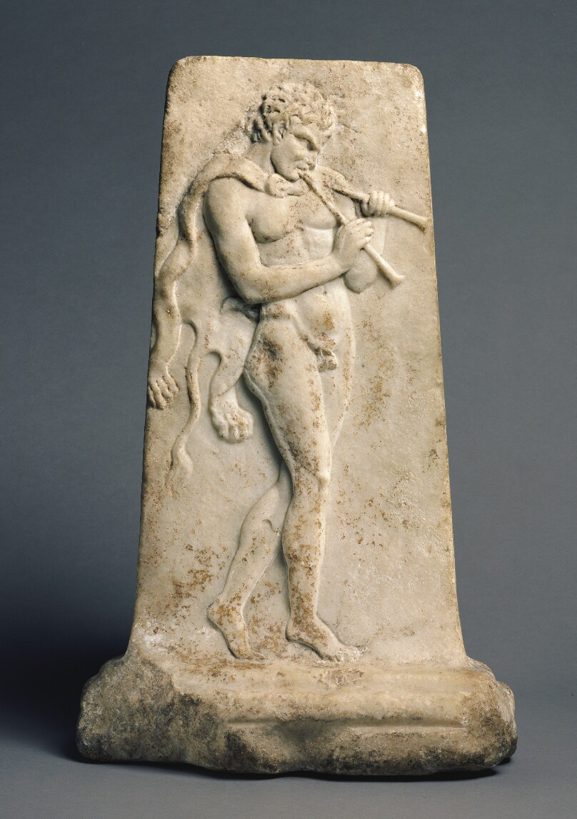 Furniture Support with Satyr Playing Pipes