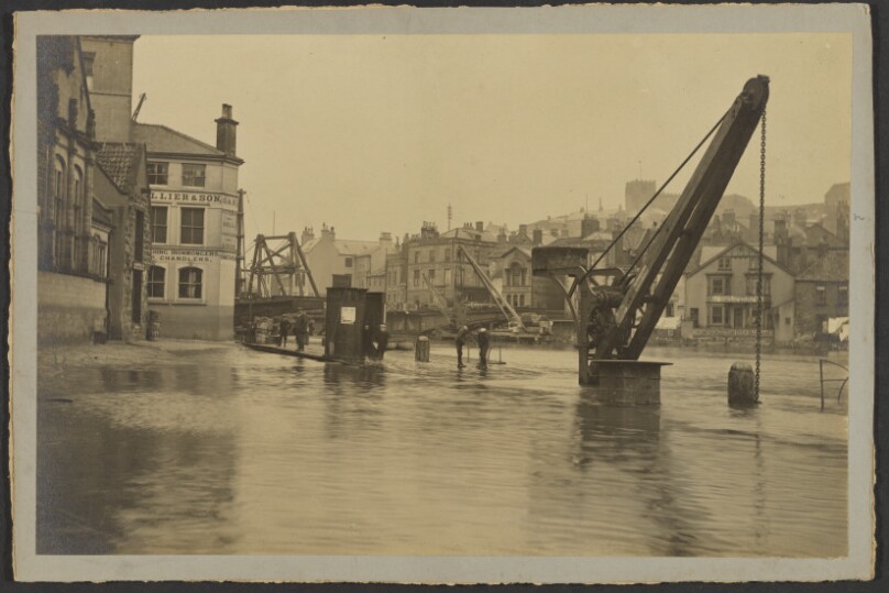 [Flooded street]
