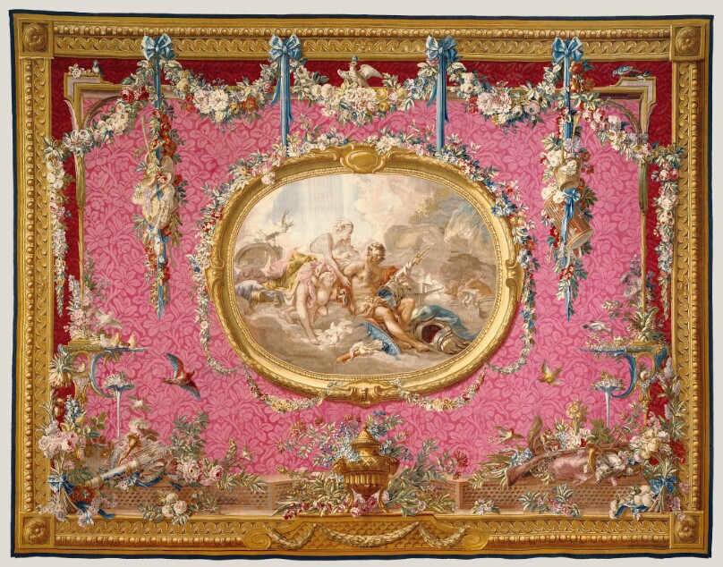 Tapestry: Vénus aux forges de Vulcain, from Les Tentures de François Boucher Series