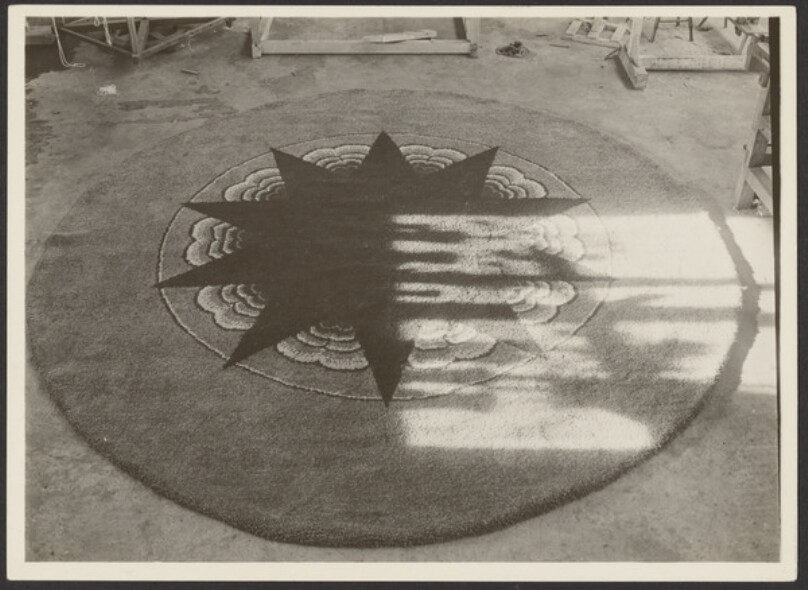 [Circular Rug with Ten-Pointed Star at Center]