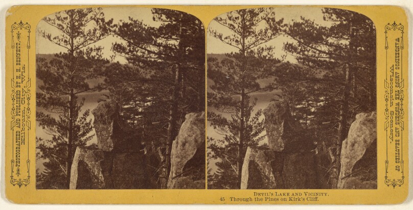 Devil's Lake and Vicinity. Through the Pines on Kirk's Cliff.