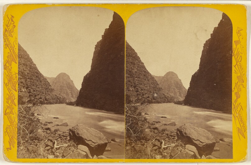 Canon of Lodore. Wheat Stack. Looking Up the River. Wall 2,000 feet.