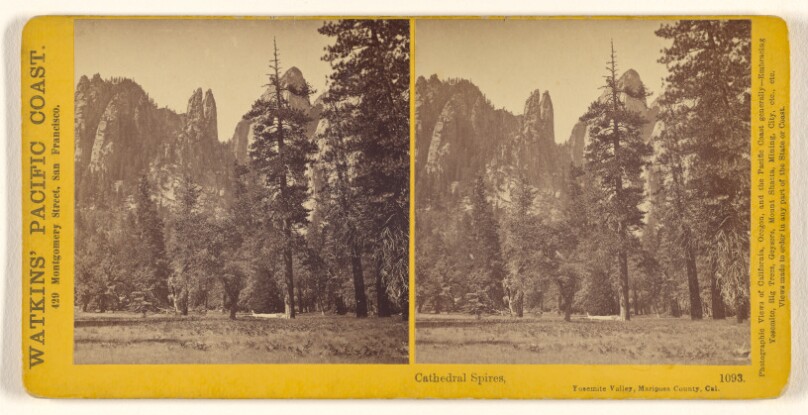 Cathedral Spires, Yosemite Valley, Mariposa County, Cal.