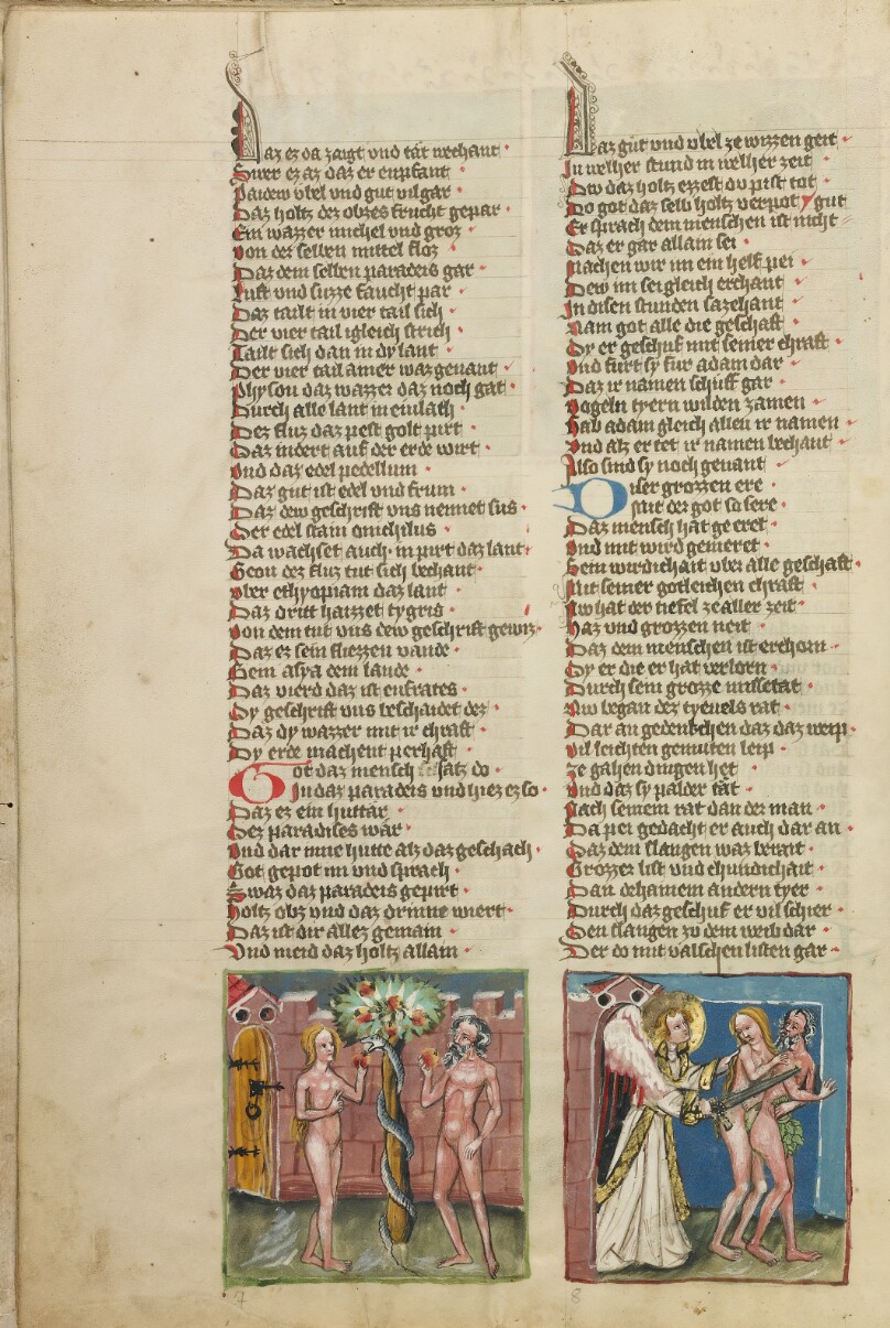 Adam and Eve Eating the Forbidden Fruit; The Expulsion from Paradise