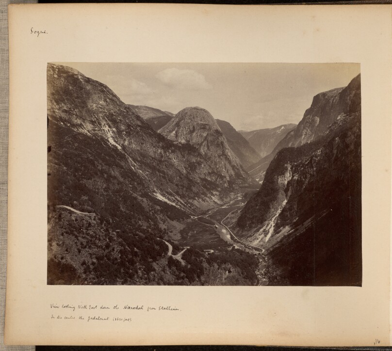 View looking North East down the Nærøydalen from Stalheim