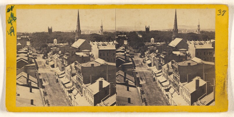 New Haven. Chapel St., From Depot Tower.