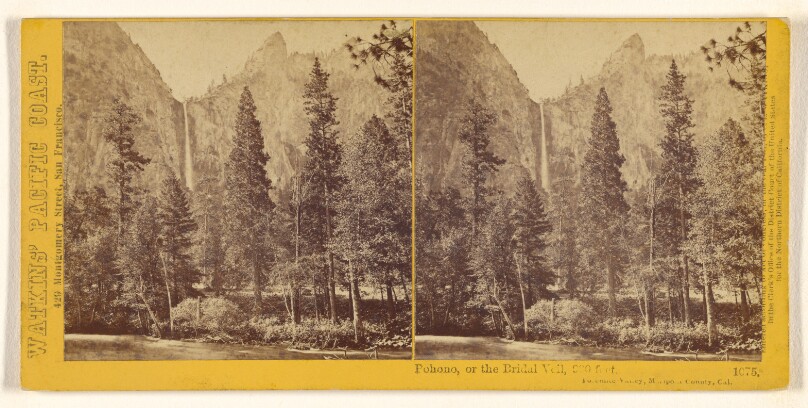 Pohono, or the Bridal Veil, 900 feet, Yosemite Valley, Mariposa Country, Cal.