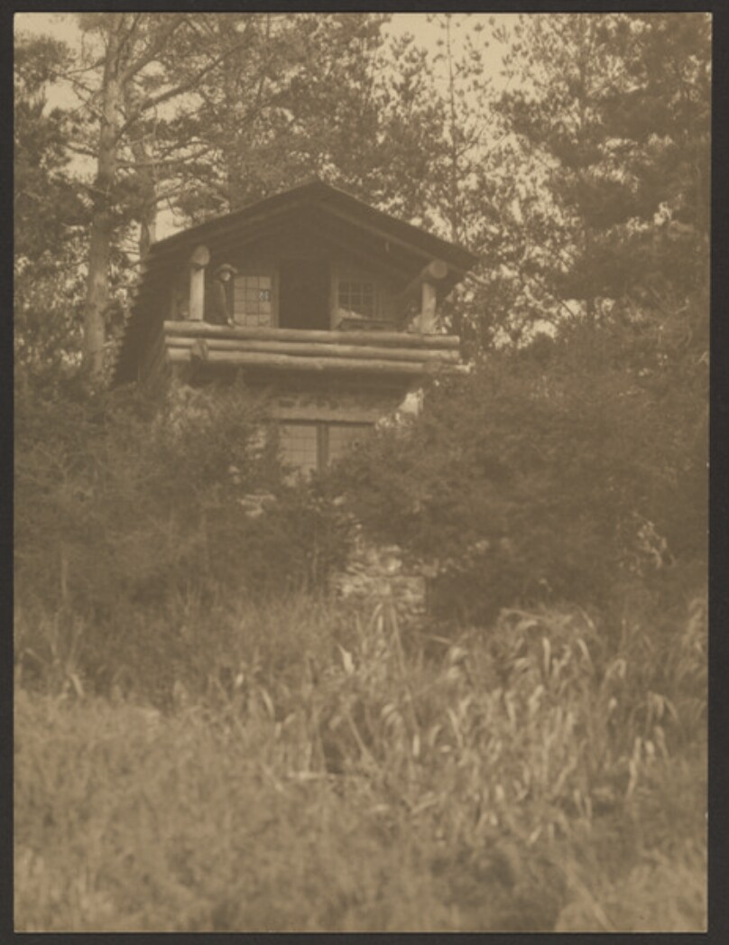 [Cabin in woods]