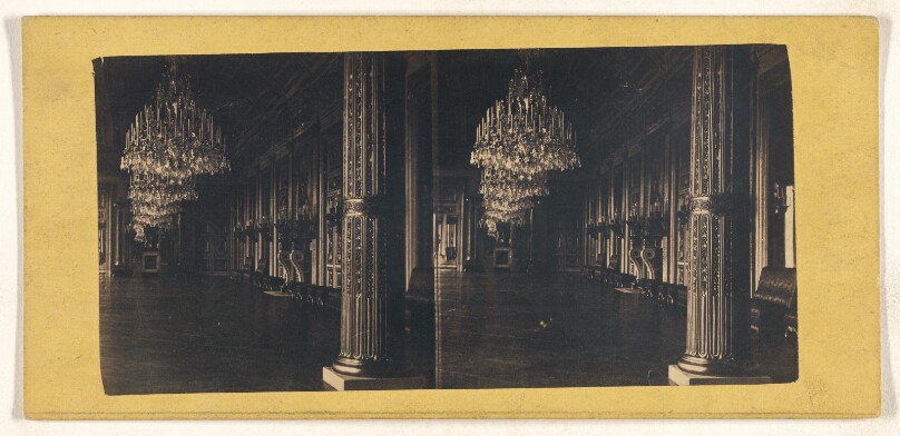 [Interior of large unidentified room with huge chandelier]