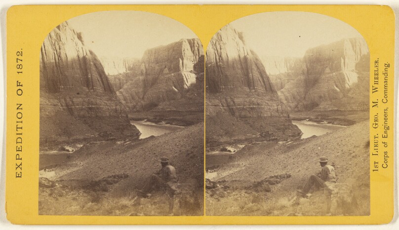 Colorado River, above the mouth of the Paria. Walls 2,100 feet in height.