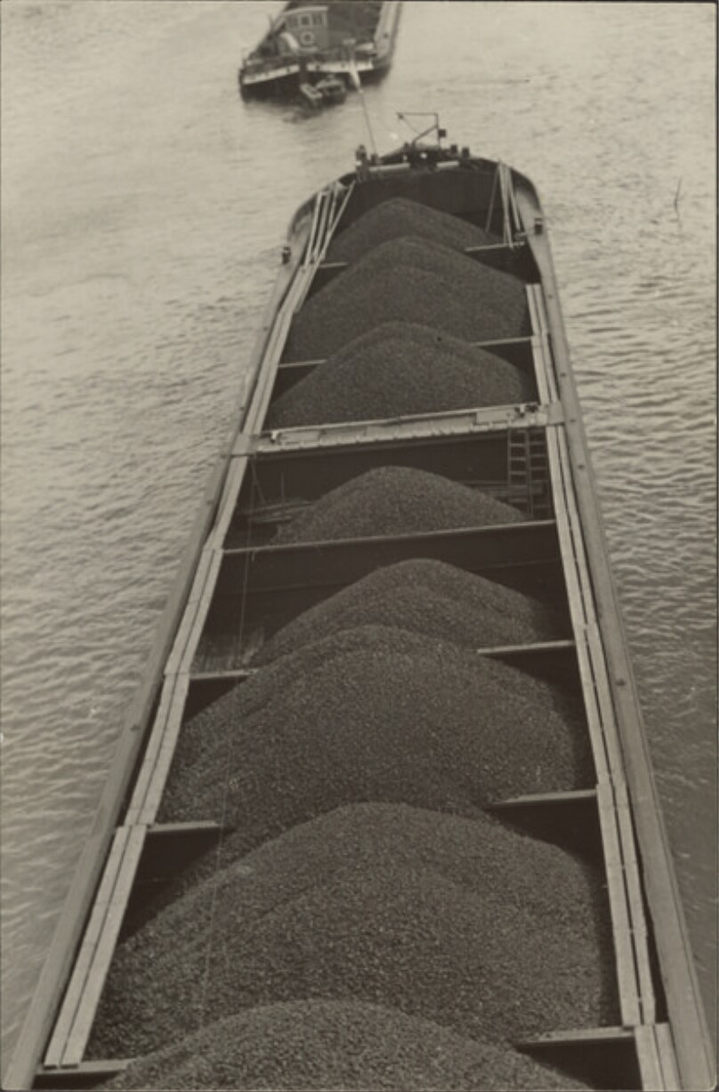 [Boat full of gravel]