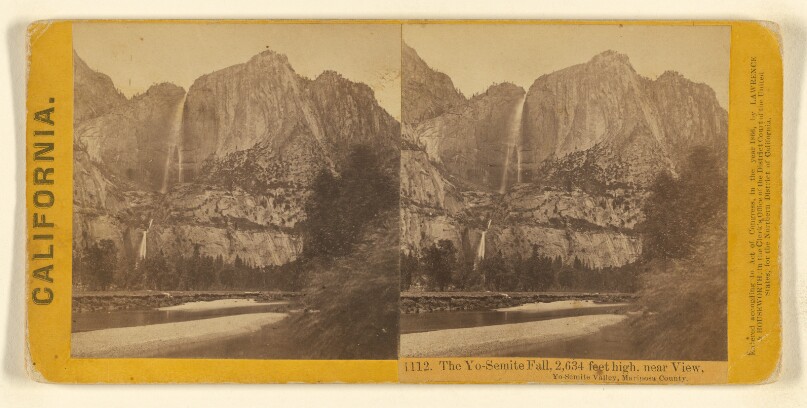 The Yo-Semite Fall, 2,634 feet high, near View, Yo-Semite Valley, Mariposa County.