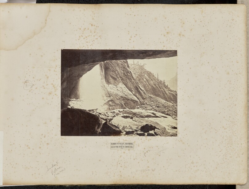 Yo-Sem-i-te Valley, California. Base of the Upper Yo-Semite Fall